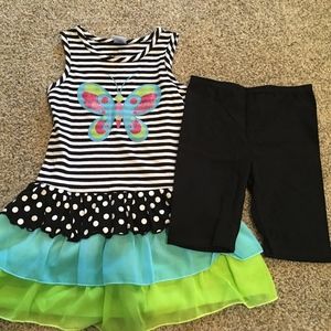 Gorgeous Butterly tunic and bike shorts